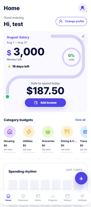 Paydura app live interface
